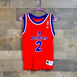 100% Authentic Vintage Chris Webber 94 95 Bullets Jersey Size Youth M 10/12